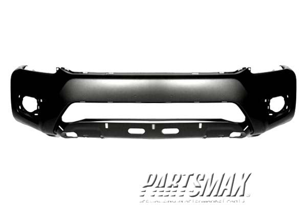 1000 | 2012-2015 TOYOTA TACOMA Front bumper cover BASE; w/Wheel Opening Flares; Fine Textured Black | TO1000382|5211904090