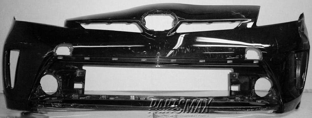 1000 | 2012-2014 TOYOTA PRIUS v Front bumper cover Halogen H/Lamps; w/o Pre-Collision System; prime | TO1000388|5211947923