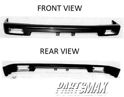 1002 | 1992-1995 TOYOTA PICKUP Front bumper face bar 2WD; bright | TO1002102|5210135070