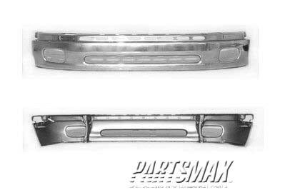 1002 | 2000-2006 TOYOTA TUNDRA Front bumper face bar w/steel bumper; bright | TO1002170|521010C020