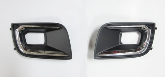 1038 | 2018-2020 TOYOTA SEQUOIA LT Front bumper insert LIMITED|PLATINUM|TRD SPORT; Fog Lamp Bezel; Chrome | TO1038219|520400C020