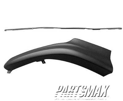 810 | 2003-2004 TOYOTA COROLLA Front bumper spoiler left side; black - paint to match | TO1093108|7608302010C1