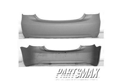 1100 | 2007-2012 TOYOTA YARIS Rear bumper cover Sedan; prime | TO1100249|5215952929