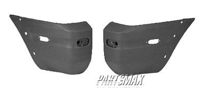 1102 | 1996-2000 TOYOTA RAV4 Rear bumper face bar 4dr SUV; standard; w/bumper extension & marker holes; left; dark gray | TO1102235|5216242928