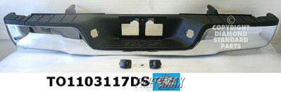 2450 | 2007-2013 TOYOTA TUNDRA Rear bumper assembly w/o Parking Aid; w/o Rock Warrior Pkg; Chrome; see notes | TO1103117|521510C060-PFM