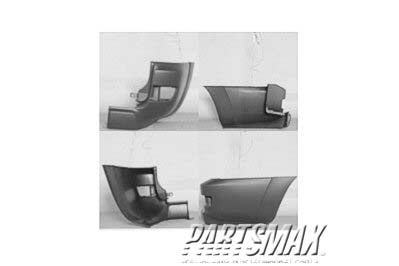 1105 | 2003-2005 TOYOTA 4RUNNER RT Rear bumper extension outer SR5; textured matte-gray | TO1105117|5215235120
