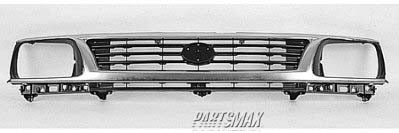 860 | 1995-1996 TOYOTA TACOMA Grille assy 2WD; bright & black | TO1200193|5310035300