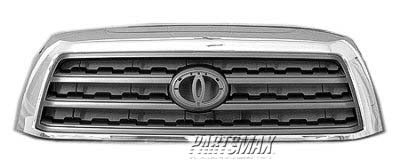 1200 | 2008-2017 TOYOTA SEQUOIA Grille assy LIMITED|PLATINUM; Chrome/Silver | TO1200329|531000C190