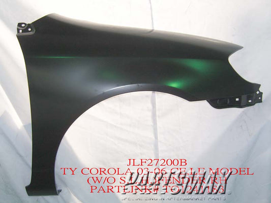 1241 | 2003-2008 TOYOTA COROLLA RT Front fender assy CE/LE | TO1241183|5380102060