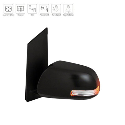 1700 | 2013-2014 TOYOTA SIENNA LT Mirror outside rear view Power; Heated; w/Blind Spot Detection; w/Memory; Black (Code 202); PTM | TO1320327|8794008122C0