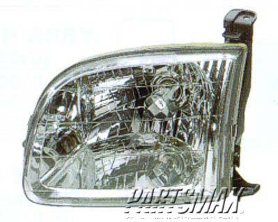 2502 | 2000-2004 TOYOTA TUNDRA LT Headlamp assy composite STANDARD CAB | TO2502129|811500C010