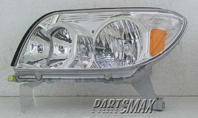 1150 | 2003-2005 TOYOTA 4RUNNER LT Headlamp assy composite includes park/marker lamps; w/bright bezel | TO2502146|8117035400