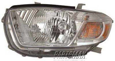 2502 | 2010-2010 TOYOTA HIGHLANDER LT Headlamp assy composite BASE|LIMITED|SE; USA Built | TO2502201|811500E110