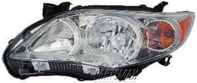 2502 | 2011-2013 TOYOTA COROLLA LT Headlamp assy composite BASE|CE|LE; Canada Built | TO2502203|8115002B50