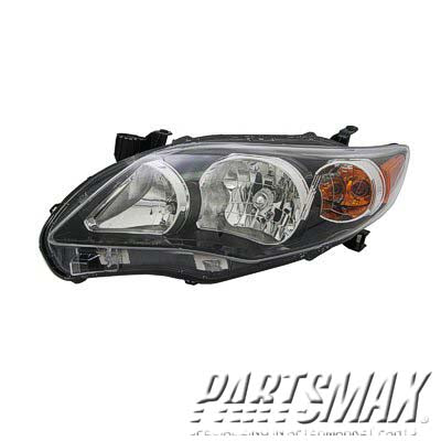 2502 | 2011-2013 TOYOTA COROLLA LT Headlamp assy composite S|XRS; Canada Built | TO2502204|8115002B60