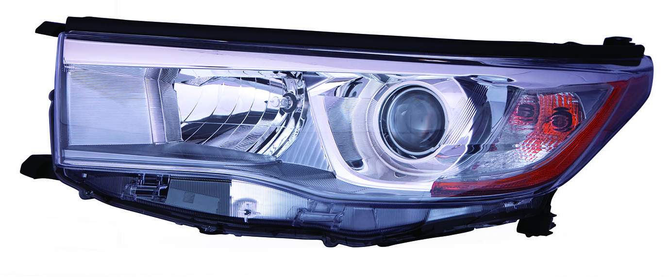 2502 | 2014-2016 TOYOTA HIGHLANDER LT Headlamp assy composite w/Smoked Chrome Accent | TO2502225|811500E250