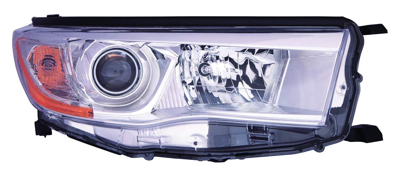 2503 | 2014-2016 TOYOTA HIGHLANDER RT Headlamp assy composite w/o Auto High Beam; w/o Smoked Chrome Accent | TO2503221|811100E180