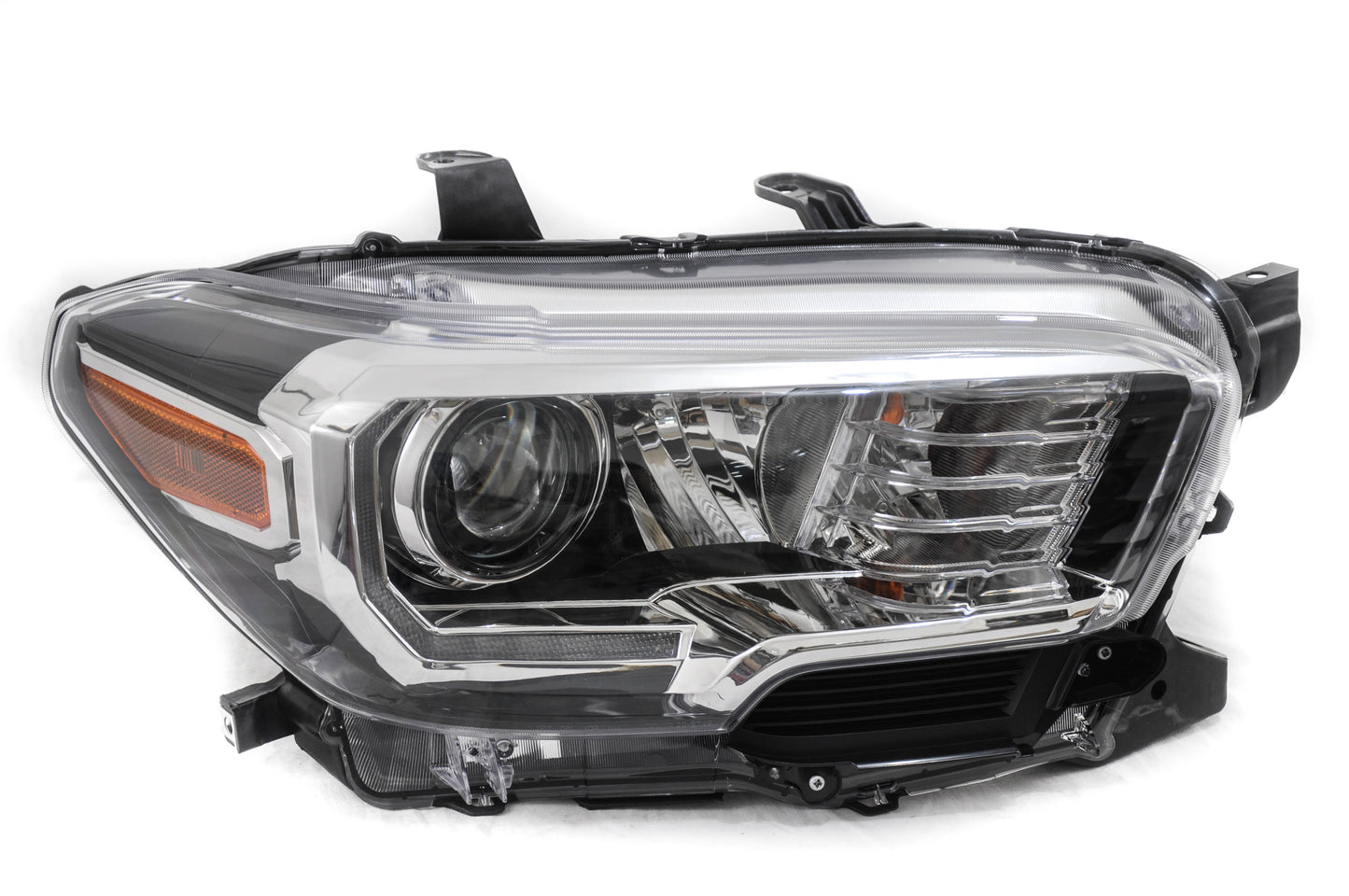 2503 | 2016-2021 TOYOTA TACOMA RT Headlamp assy composite Halogen; w/LED DRL; w/Fog Lamps; Black Bezel | TO2503244|8111004270