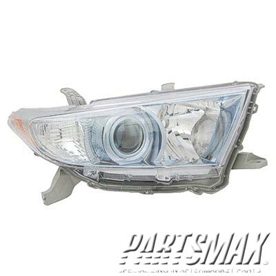 1171 | 2011-2013 TOYOTA HIGHLANDER LT Headlamp lens/housing HYBRID | TO2518129|8117048540