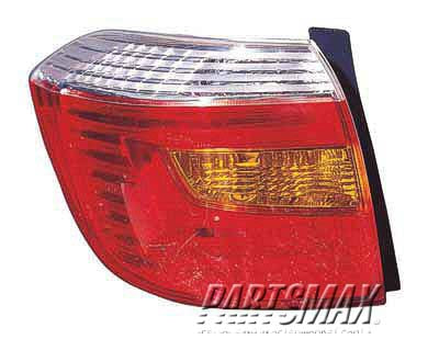 2070 | 2008-2010 TOYOTA HIGHLANDER LT Taillamp assy Base | TO2800173|8156148160