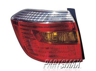 2070 | 2008-2010 TOYOTA HIGHLANDER LT Taillamp assy w/Sport Pkg | TO2800174|8156148170