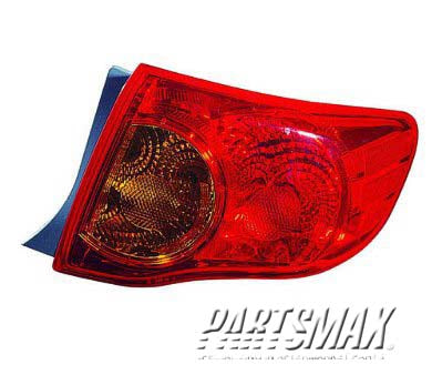 2801 | 2009-2010 TOYOTA COROLLA RT Taillamp assy Canada Built | TO2801175|8155002460
