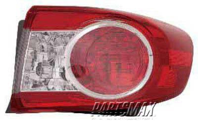 2120 | 2011-2013 TOYOTA COROLLA RT Taillamp assy outer Japan Built; Len/Housing | TO2805112|8155112C10