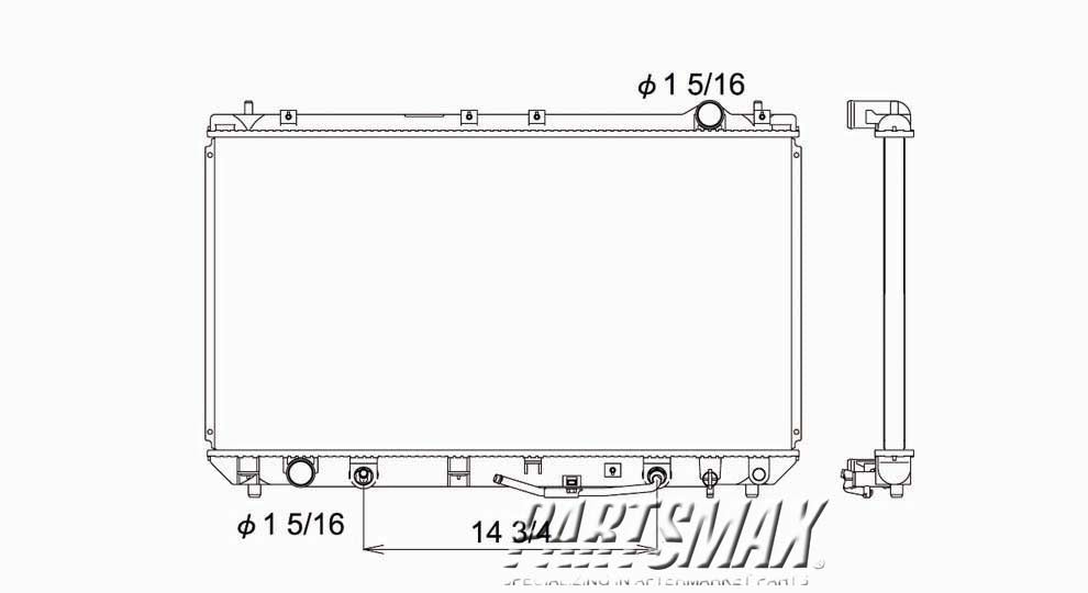 3010 | 1999-1999 TOYOTA SOLARA Radiator assembly 3.0L; V6 | TO3010109|16410AZ038