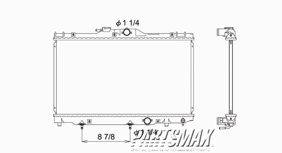 3010 | 1998-2002 CHEVROLET PRIZM Radiator assembly w/auto trans | TO3010127|52474582