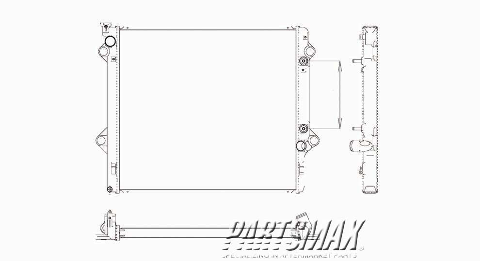 3010 | 2003-2009 TOYOTA 4RUNNER Radiator assembly w/V8 engine | TO3010275|1640050300