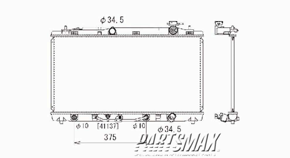 3010 | 2007-2011 TOYOTA CAMRY Radiator assembly 6 Cyl; USA Built | TO3010300|16400AD010