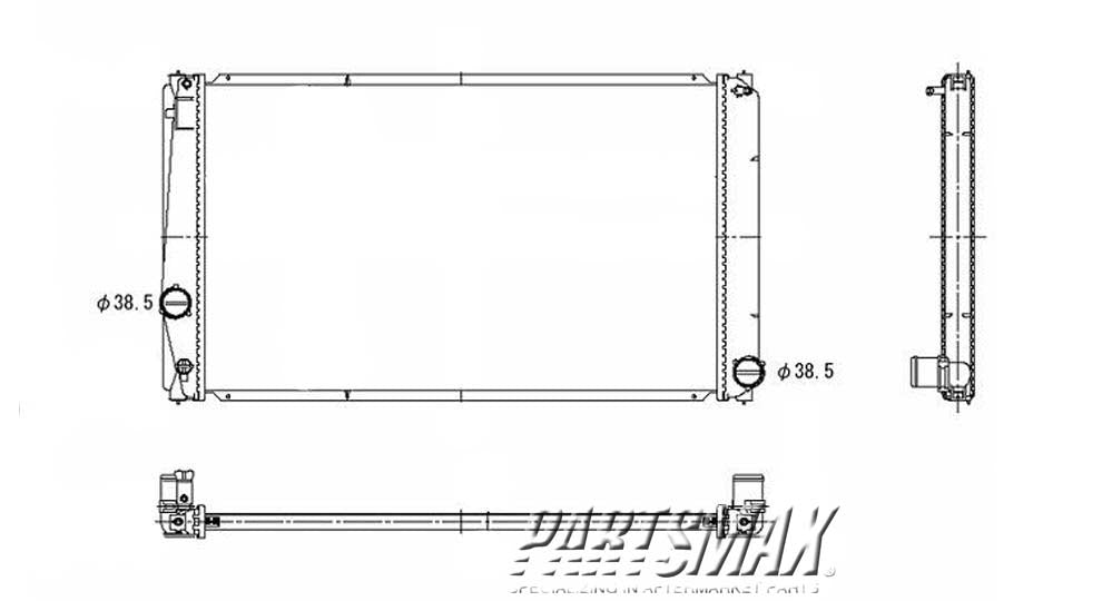 3010 | 2006-2012 TOYOTA RAV4 Radiator assembly w/2.4L engine | TO3010304|1640028570