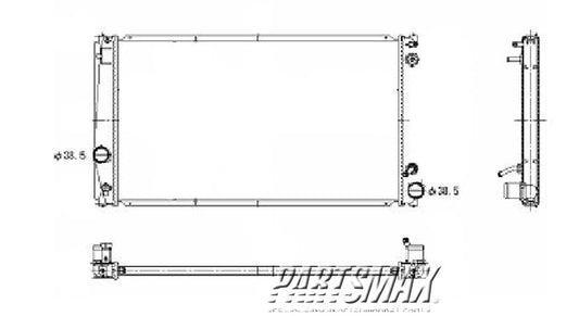 3010 | 2006-2012 TOYOTA RAV4 Radiator assembly 3.5L; Japan Built; w/o Towing Pkg | TO3010307|1640031420