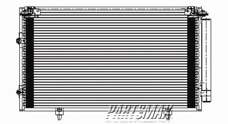 3030 | 2002-2006 TOYOTA CAMRY Air conditioning condenser includes receiver-drier | TO3030183|8846006070