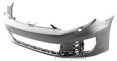 1000 | 2010-2011 VOLKSWAGEN GOLF Front bumper cover w/Headlamp Washer; w/o Parking Assist; w/o Side Repeater Lamps; prime | VW1000202|5K0807217NGRU