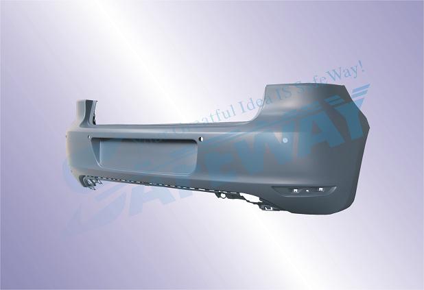 2430 | 2010-2014 VOLKSWAGEN GOLF Rear bumper cover w/Parking Assist; prime | VW1100196|5K6807417GRU