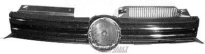1200 | 2010-2014 VOLKSWAGEN GOLF Grille assy 6 Speed Trans; Black | VW1200150|5K0853651ALQWA