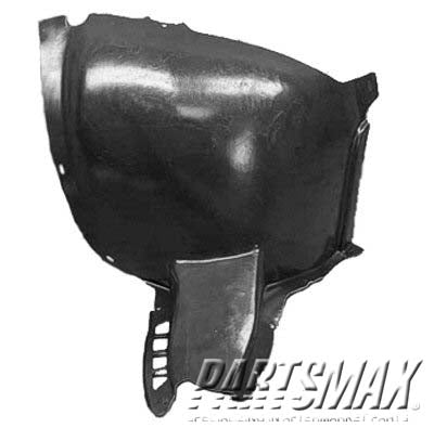 1249 | 2007-2007 VOLKSWAGEN EOS RT Front fender inner panel Front; To VIN 7026000 | VW1249106|1Q0805912A