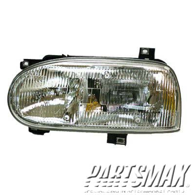 2502 | 1993-1999 VOLKSWAGEN GOLF LT Headlamp assy composite Type 3; GTI; w/dual bulb | VW2502109|1HM941017A