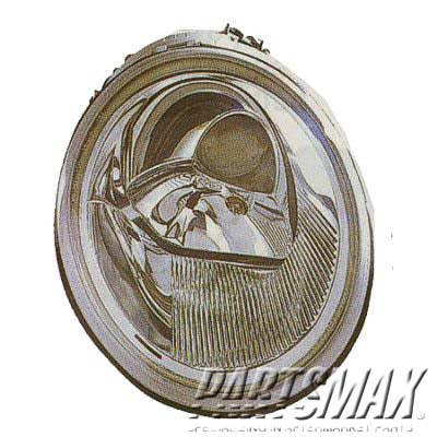 2502 | 2002-2005 VOLKSWAGEN BEETLE LT Headlamp assy composite Turbo S; Halogen | VW2502121|1C0941029L