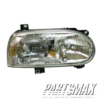 2503 | 1993-1999 VOLKSWAGEN GOLF RT Headlamp assy composite Type 3; GTI; w/dual bulb | VW2503109|1HM941018A