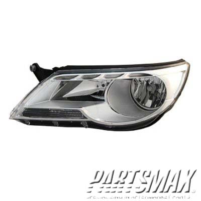 2503 | 2009-2010 VOLKSWAGEN TIGUAN RT Headlamp assy composite Halogen; From VIN 902501 | VW2503143|5N1941032AC