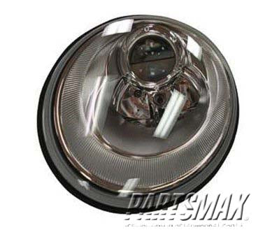 2518 | 2006-2010 VOLKSWAGEN BEETLE LT Headlamp lens/housing Halogen; Composite Assy | VW2518109|1C0941029N