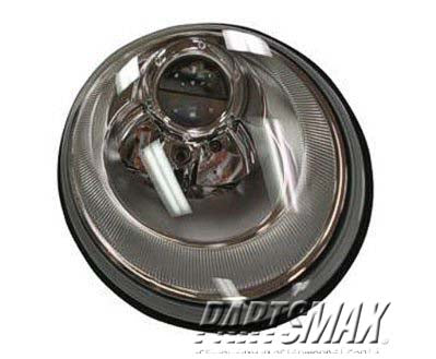 2519 | 2006-2010 VOLKSWAGEN BEETLE RT Headlamp lens/housing Halogen; Composite Assy | VW2519109|1C0941030N
