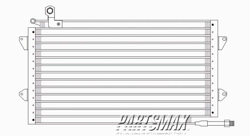 3030 | 1995-1999 VOLKSWAGEN CABRIO Air conditioning condenser Type 3 | VW3030101|1HM820413B