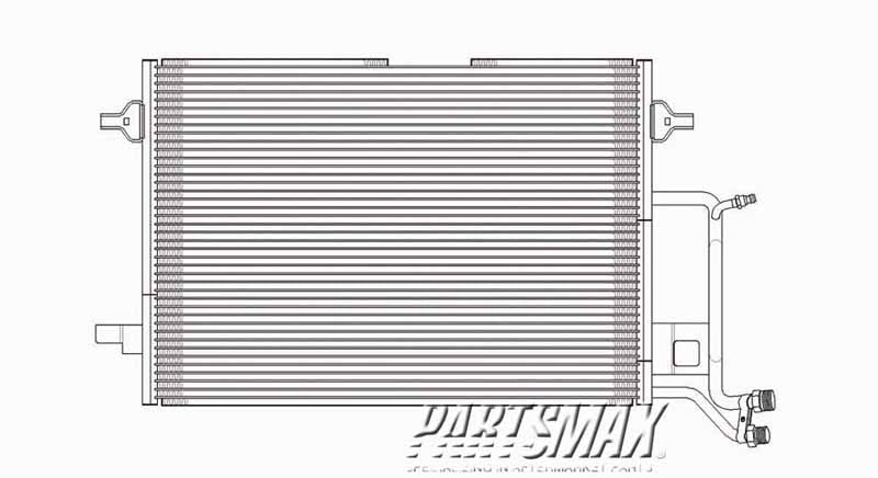 3030 | 1998-2001 AUDI A4 Air conditioning condenser early style | VW3030110|8D0260403H