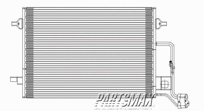3030 | 2002-2005 VOLKSWAGEN PASSAT Air conditioning condenser w/V6 engine | VW3030123|3B0266401A