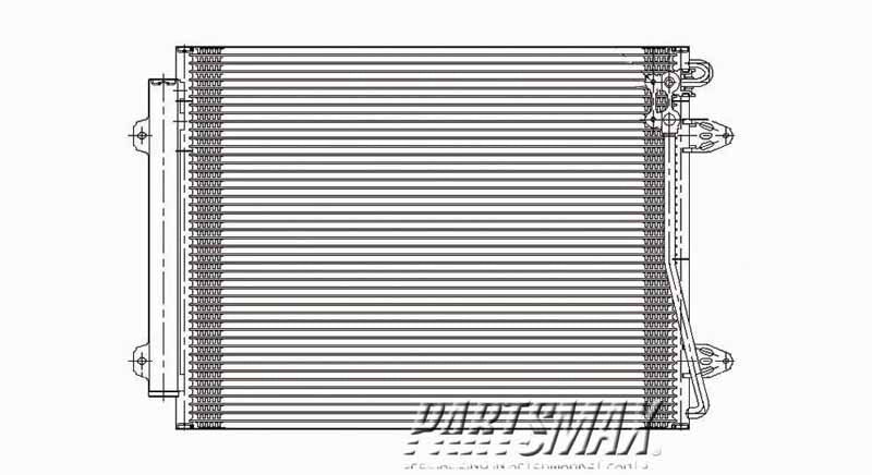3030 | 2006-2010 VOLKSWAGEN PASSAT Air conditioning condenser all | VW3030128|3C0820411D