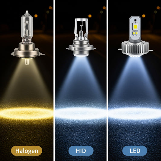 LED vs Halogen vs HID Headlight Bulbs: Complete Performance and Cost Comparison