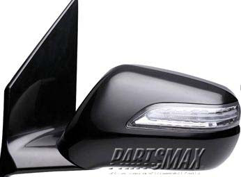 1320 | 2007-2008 ACURA MDX LT Mirror outside rear view Power; w/o Power Liftgate; Black; Code NH707; w/Cover; PTM | AC1320112|76250STXA02ZG